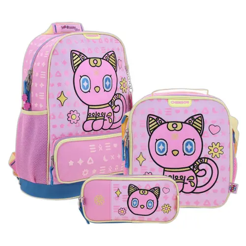Kit Escolar Happy Girl by Chenson (Mochila + Lonchera + Lapicera) infantil