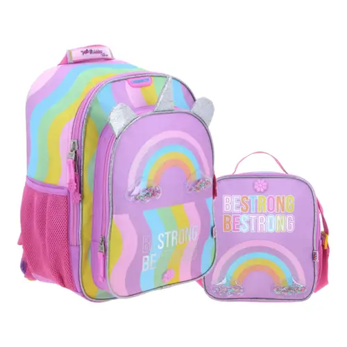 Kit Escolar Happy Girl by Chenson (Mochila + Lonchera) Multicolor Infantil 1