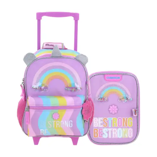 Kit Escolar Happy Girl by Chenson Mochila + Lapicera Multicolor