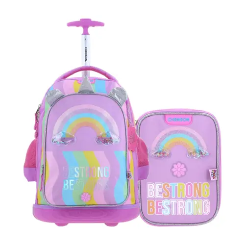 Kit Escolar Happy Girl by Chenson (Mochila + Lapicera) Multicolor Infantil