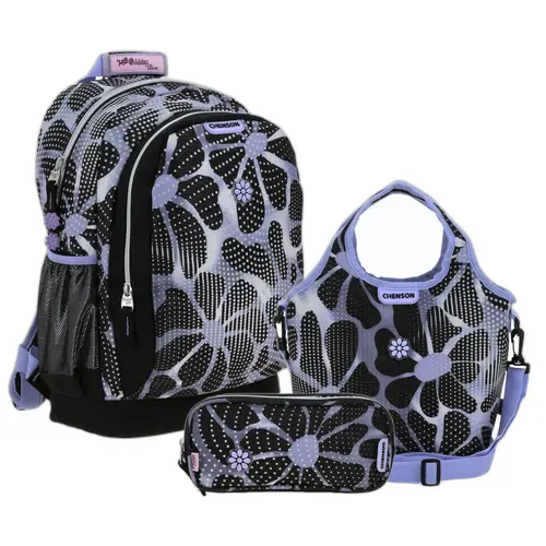 Kit Escolar Happy Girl by Chenson (Mochila + Lonchera + Lapicera) infantil