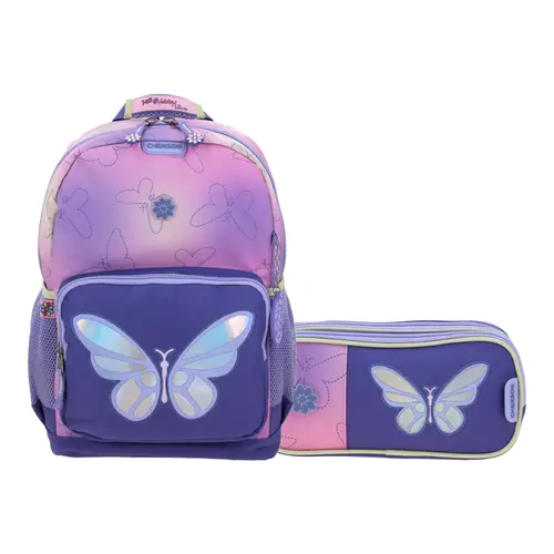 Kit Escolar Happy Girl by Chenson (Mochila + Lapicera) Uva Infantil - Modelo HG70969