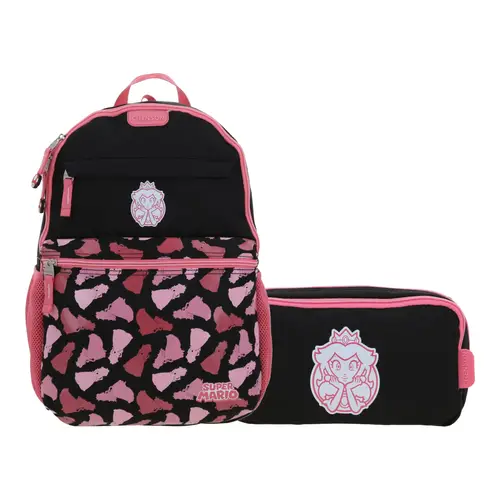 Kit Escolar Mario Bros by Chenson (Mochila + Lapicera) Negro Infantil - Modelo MB70669