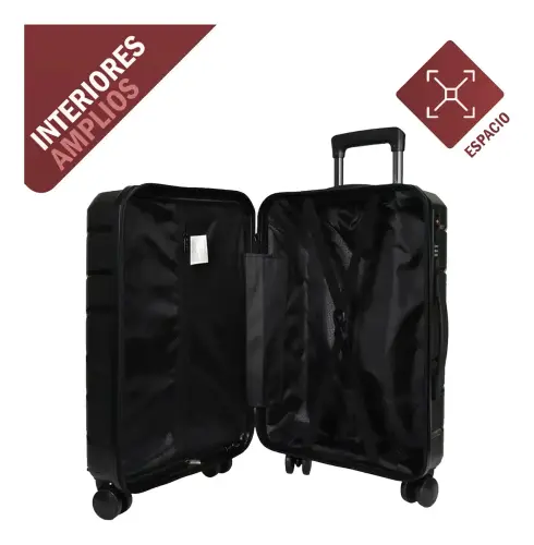 Maleta Mediana Rígida 65 cm NJ Negro - Para Documentar - vista 2