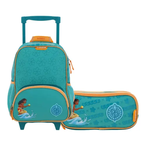 Kit Escolar Princesa Moana by Chenson (Mochila + Lapicera) Turquesa - Modelo PR70398