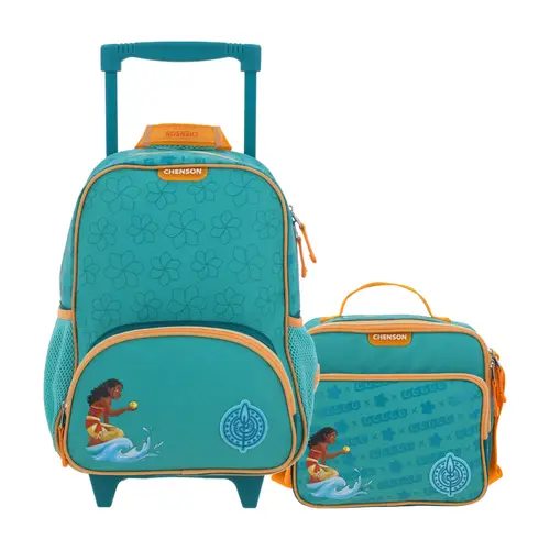 Kit Escolar Princesa Moana by Chenson (Mochila + Lonchera) Turquesa