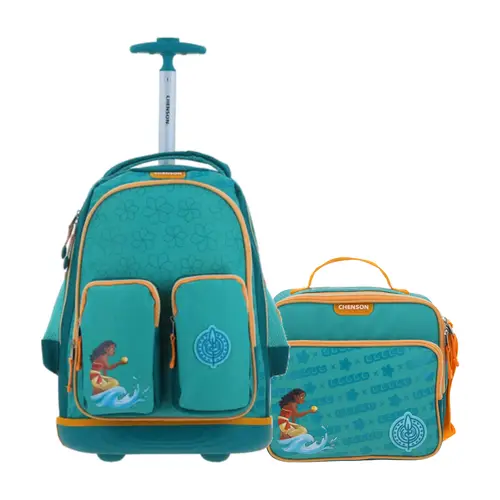 Kit Escolar Princesa Moana by Chenson Mochila + Lonchera Turquesa Infantil