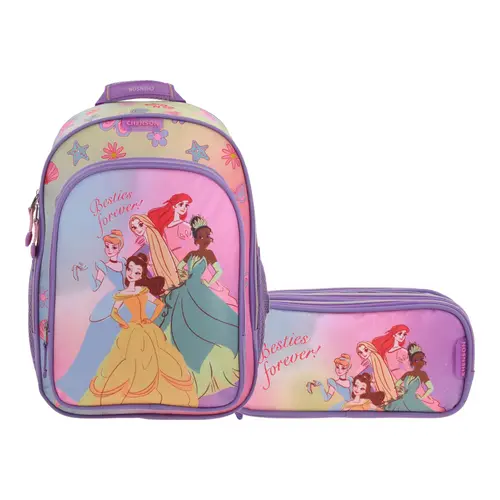 Kit Escolar Princesas Disney by Chenson (Mochila + Lapicera) Violeta Infantil