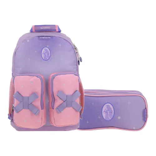 Kit Escolar Princesa Rapunzel by Chenson (Mochila + Lapicera) Violeta