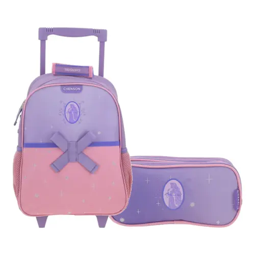 Kit Escolar Princesa Rapunzel by Chenson (Mochila + Lapicera) Violeta Infantil