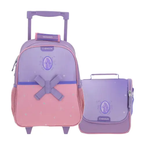 Kit Escolar Princesa Rapunzel by Chenson (Mochila + Lonchera) Violeta Infantil