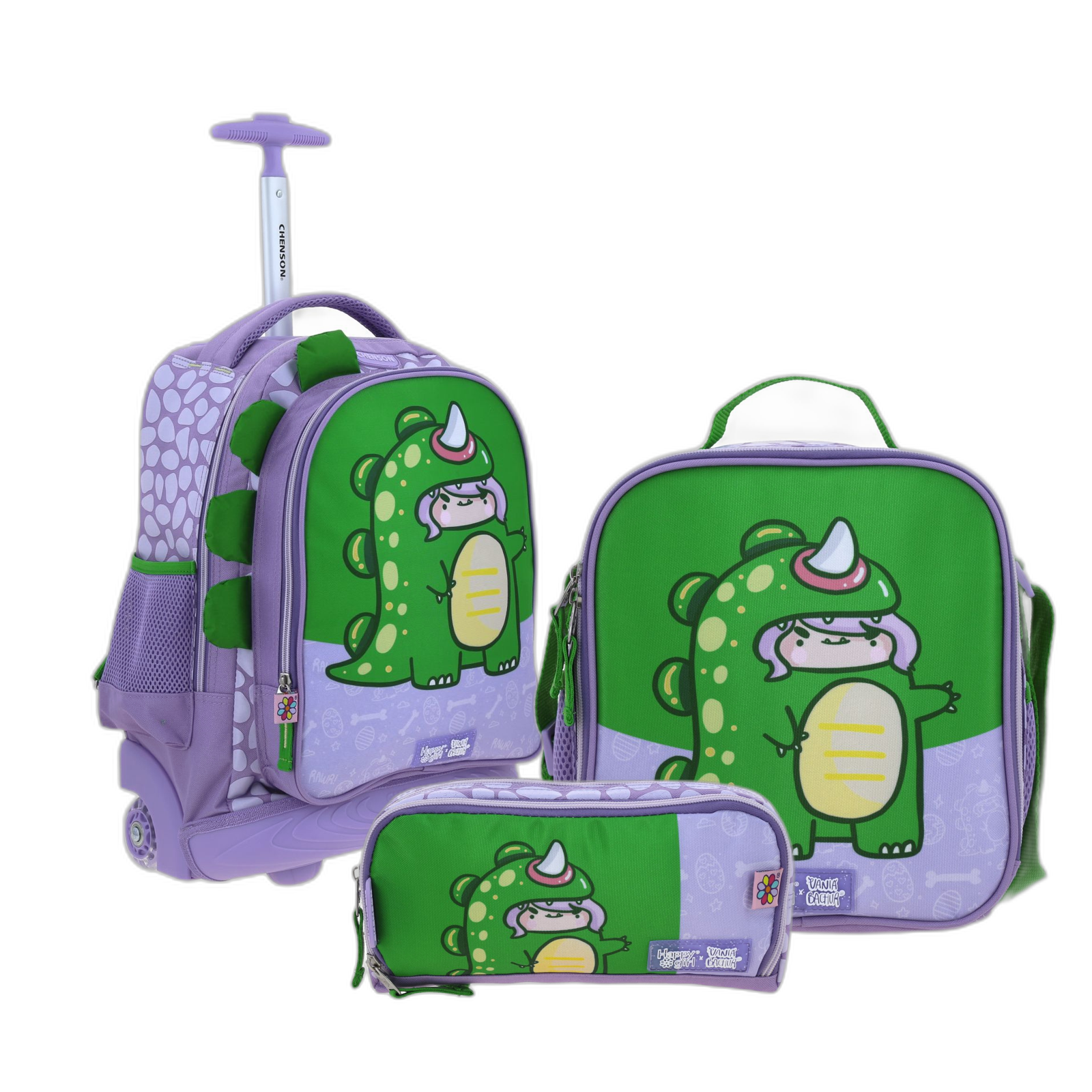 Kit Escolar Vania Bachur by Chenson (Mochila + Lonchera + Lapicera) infantil