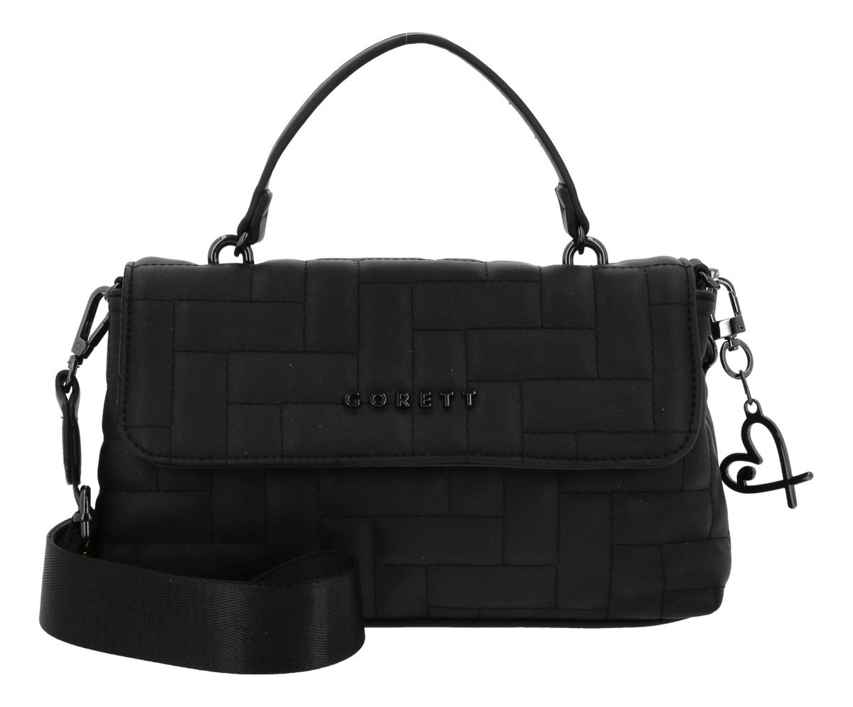 Bolsa Briefcase Gorett Priss Gs25076-3 Color Negro Correa De Hombro Negro Diseño De La Tela Capitonado