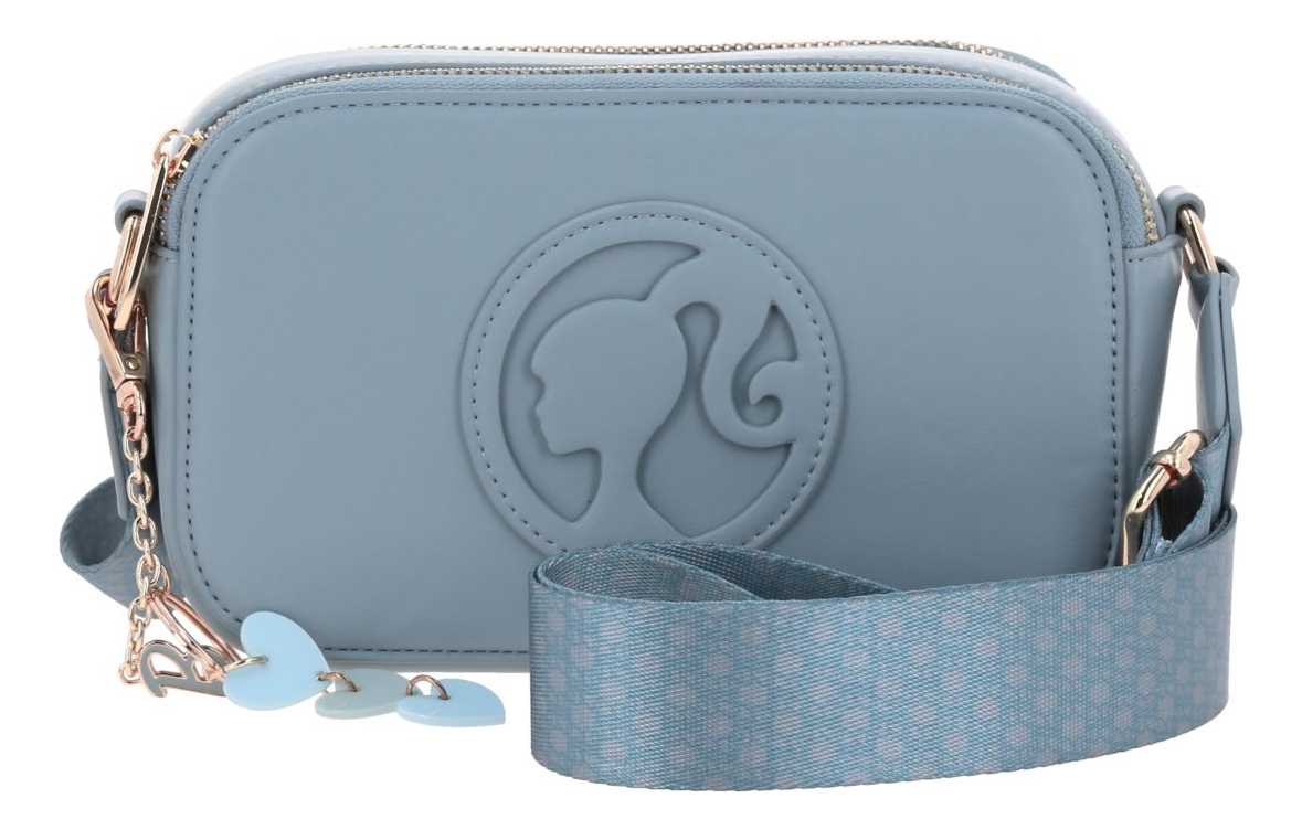 Bolsa Crossbody Barbie Gorett Larissa Br25061-9 Color Azul Correa De Hombro Azul Diseño De La Tela Lisa