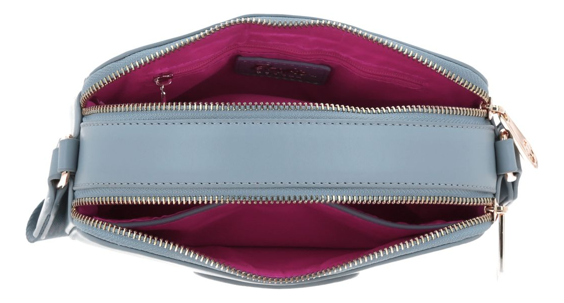 Bolsa Crossbody Barbie Gorett Larissa Br25061-9 Color Azul Correa De Hombro Azul Diseño De La Tela Lisa - vista 2