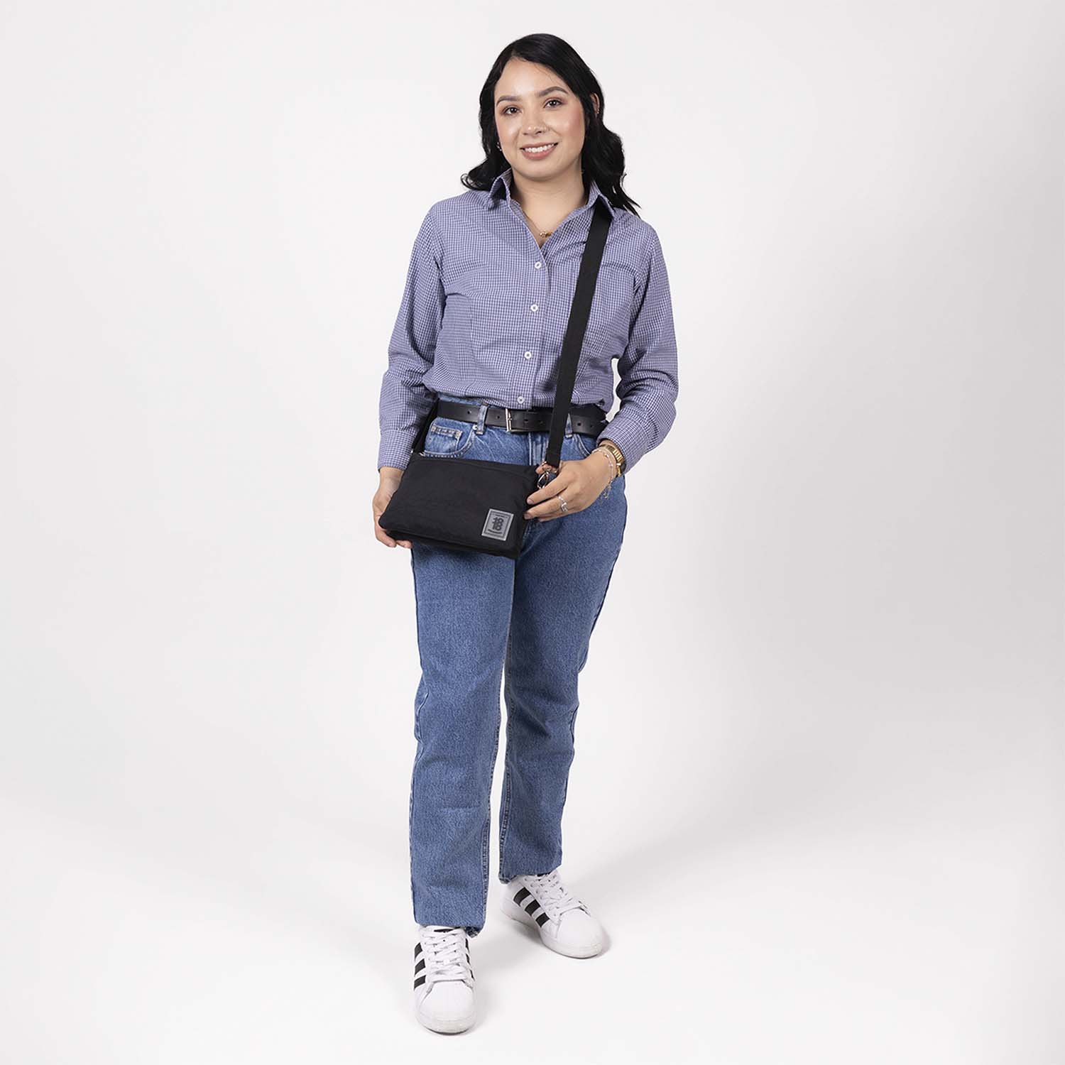 Bolsa de Lado Negra 1818 by Chenson para Jóvenes con Múltiples Compartimentos - vista 2