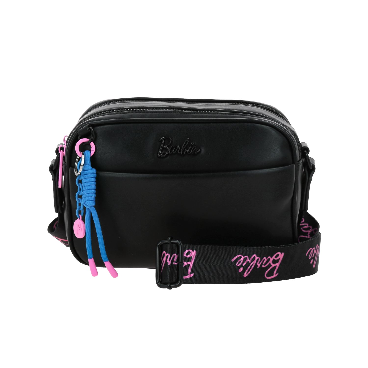 Bolsa de lado para dama Barbie by Chenson en negro con doble compartimento