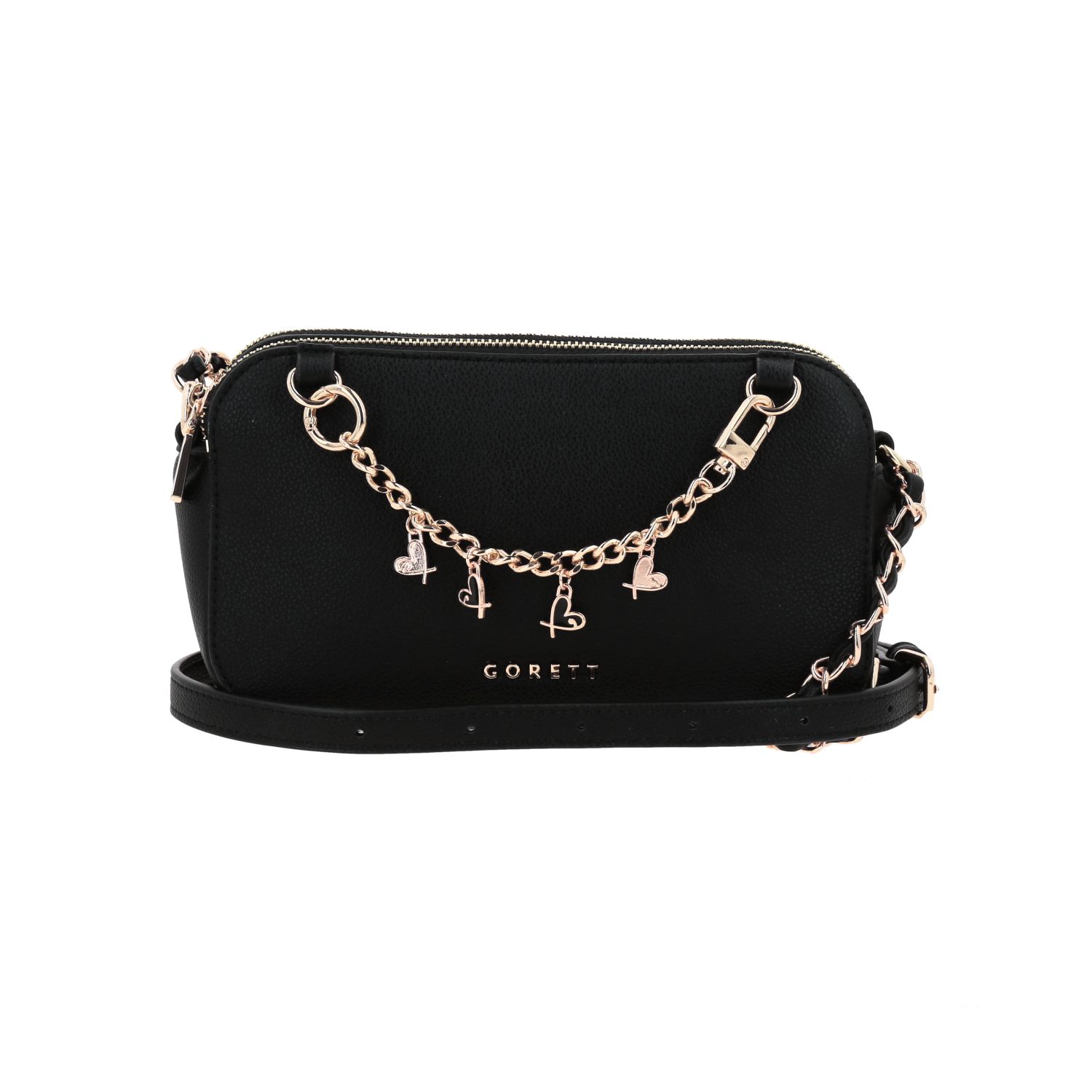 Bolsa de Lado para Dama Gorétt by Chenson Negra con Asa Ajustable