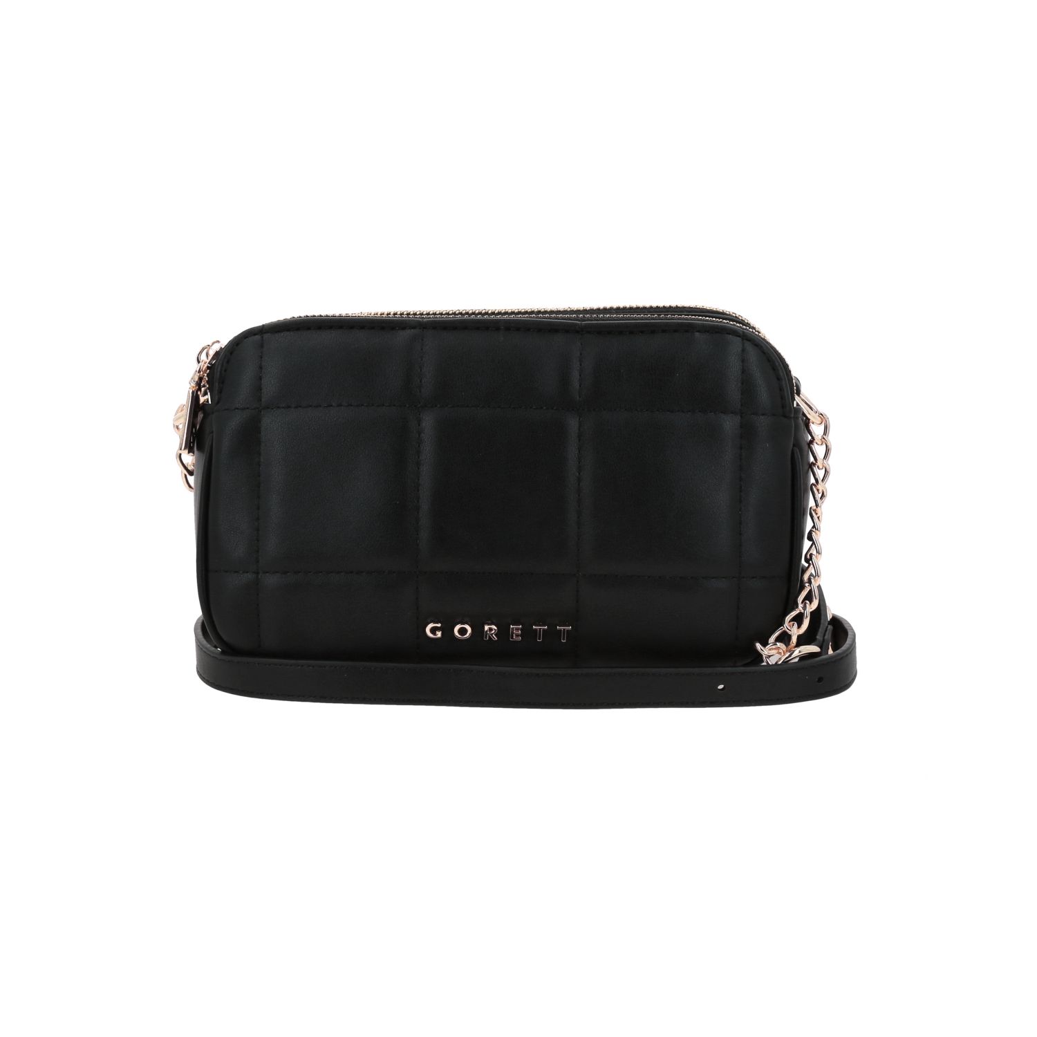 Bolsa de Lado para Dama Gorétt by Chenson Negra con Doble Compartimento