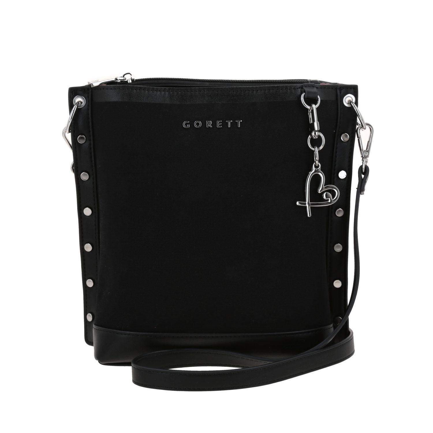 Bolsa de Lado para Dama Gorétt by Chenson Negra con Triple Compartimento