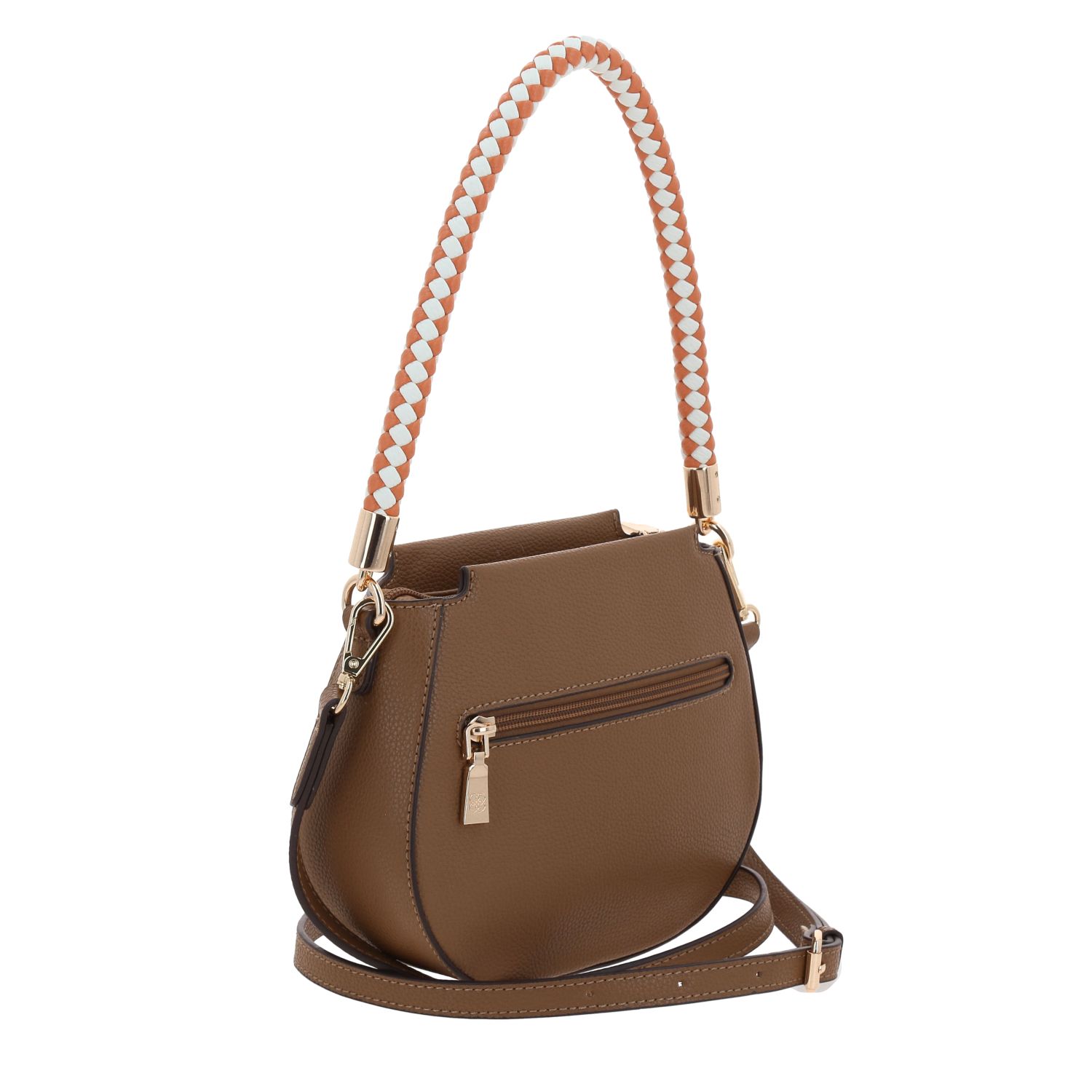 Bolsa de lado para dama Madison by Chenson café con cierre y asa ajustable 3