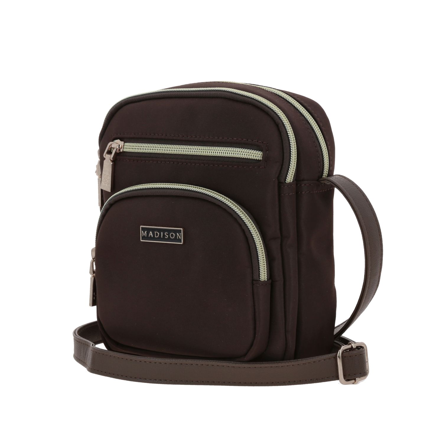 Bolsa de Lado para Dama Madison by Chenson Café Satinado – Elegancia y Versatilidad 2