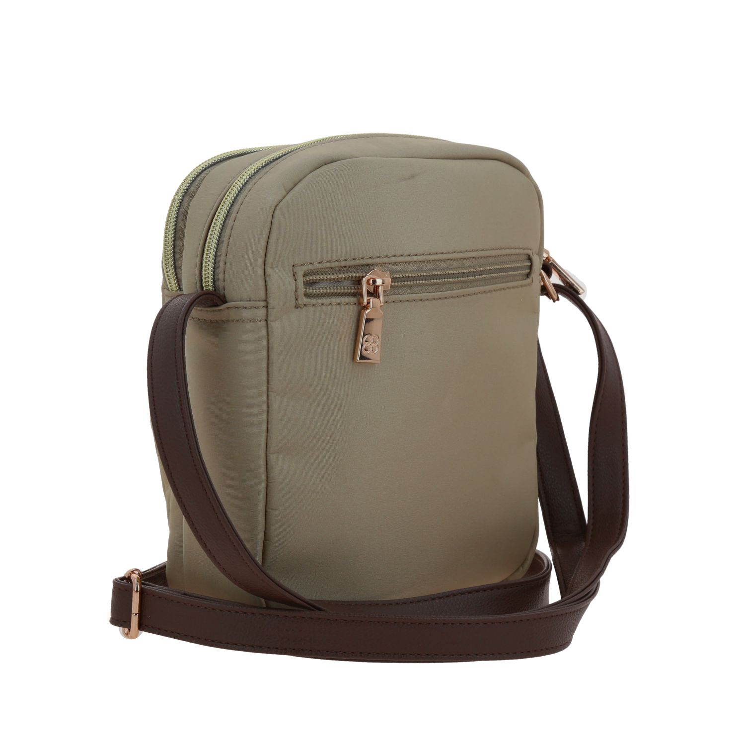 Bolsa de lado para dama Madison by Chenson Camel con doble compartimento 3