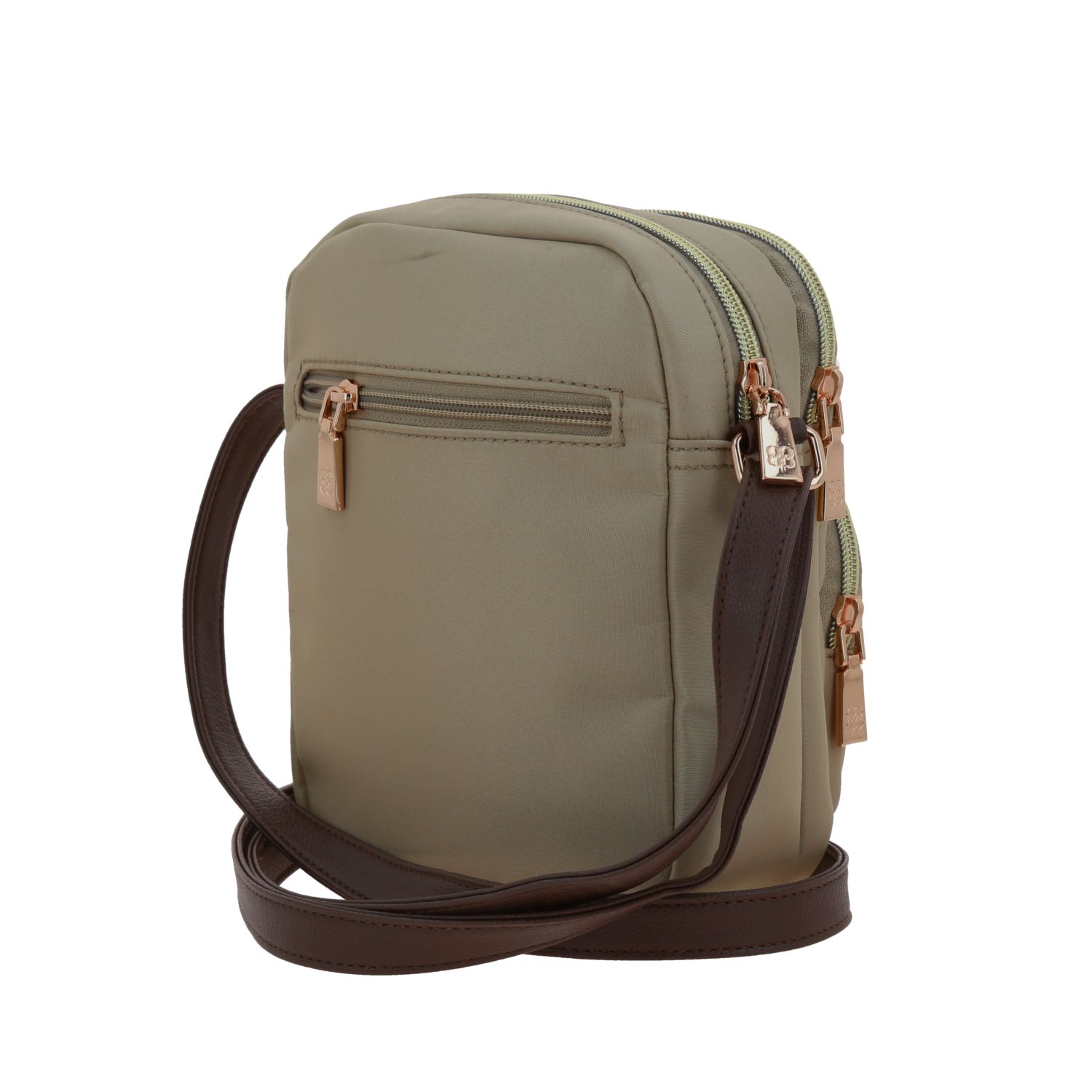 Bolsa de lado para dama Madison by Chenson Camel con doble compartimento 5