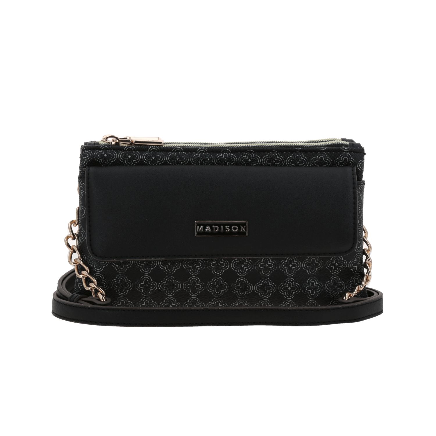 Bolsa de Lado para Dama Madison by Chenson en Negro con Doble Compartimento
