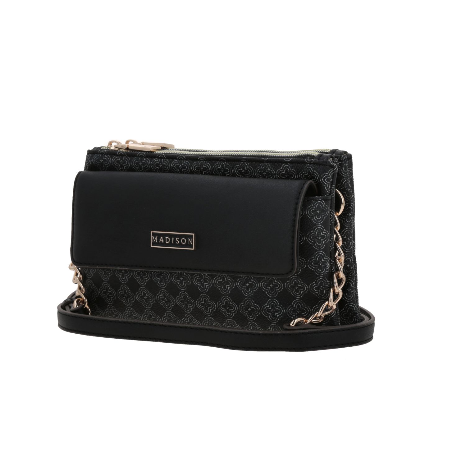 Bolsa de Lado para Dama Madison by Chenson en Negro con Doble Compartimento 2