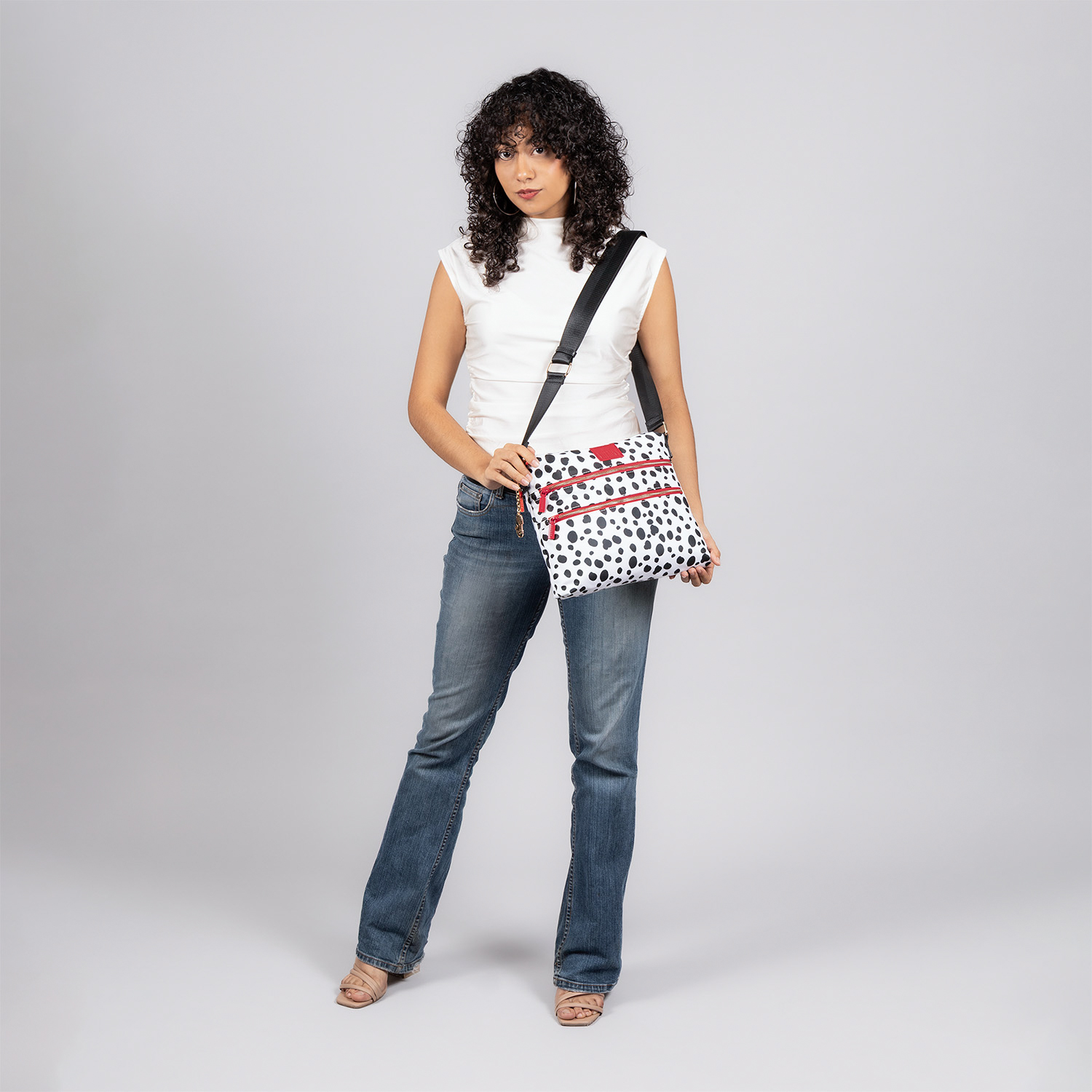 Bolsa de Lado Villanas by Chenson Blanca con Doble Compartimento y Asas Ajustables - vista 2