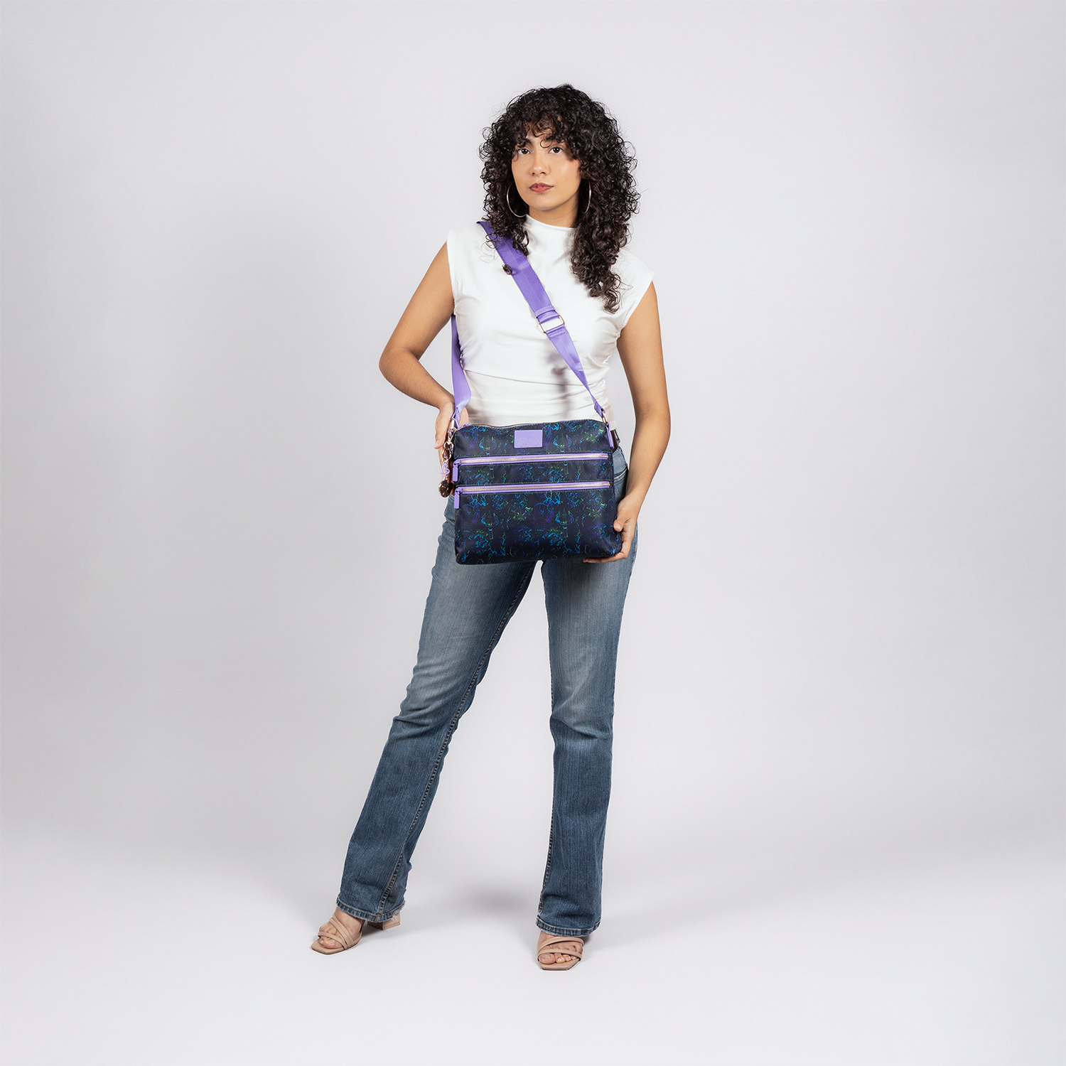 Bolsa de Lado Villanas by Chenson Negra con Doble Compartimento para Dama - vista 2