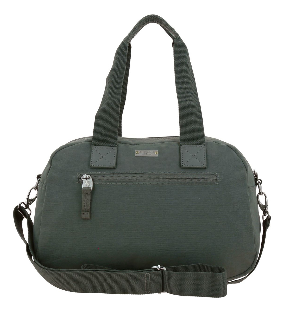 Bolsa De Mano Chenson Juvenil 18181 Verde Militar Zilp Acabado De Los Herrajes Níquel Diseño De La Tela Liso 3