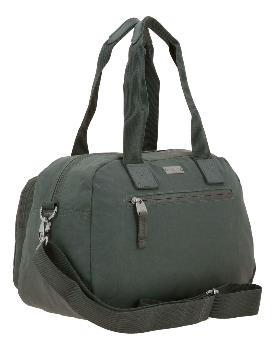 Bolsa De Mano Chenson Juvenil 18181 Verde Militar Zilp Acabado De Los Herrajes Níquel Diseño De La Tela Liso - vista 2