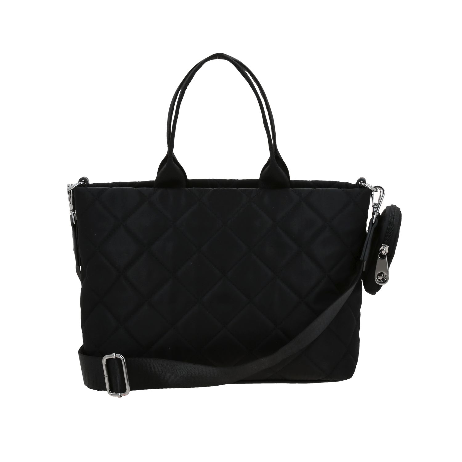 Bolsa de mano para dama Barbie by Chenson negra con compartimentos prácticos 4