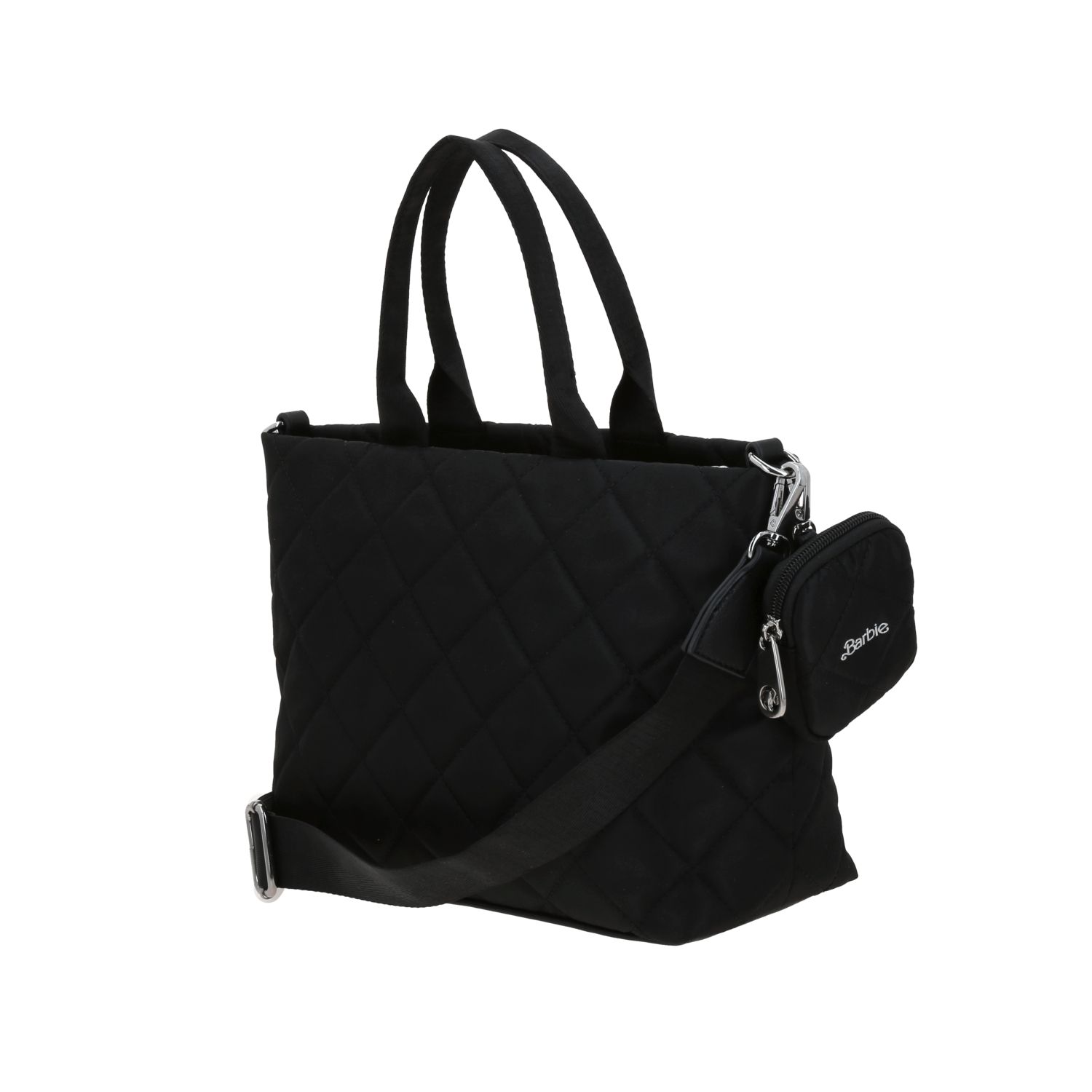 Bolsa de mano para dama Barbie by Chenson negra con compartimentos prácticos 5