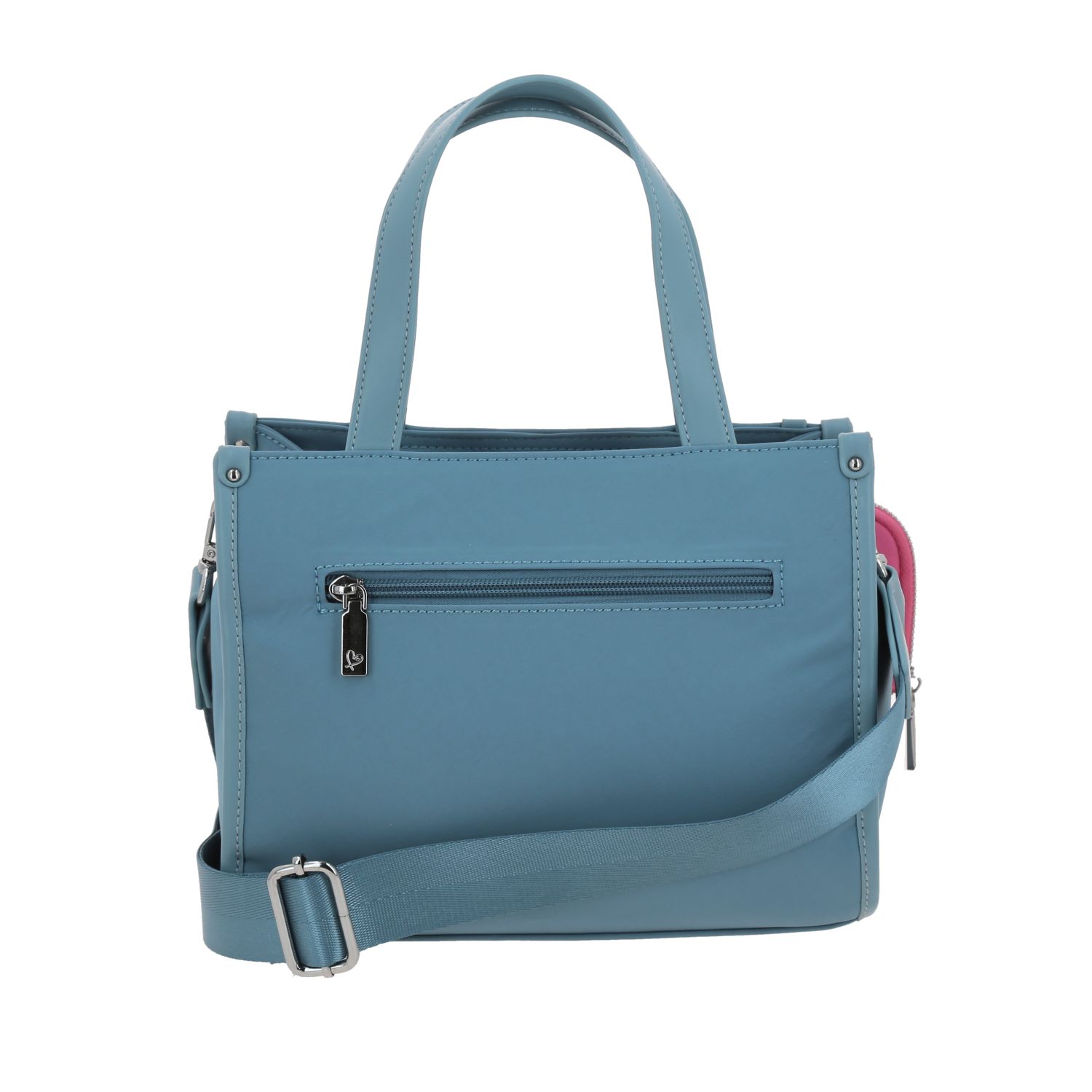 Bolsa de Mano para Dama Gorétt by Chenson Azul con Amplio Compartimento 4