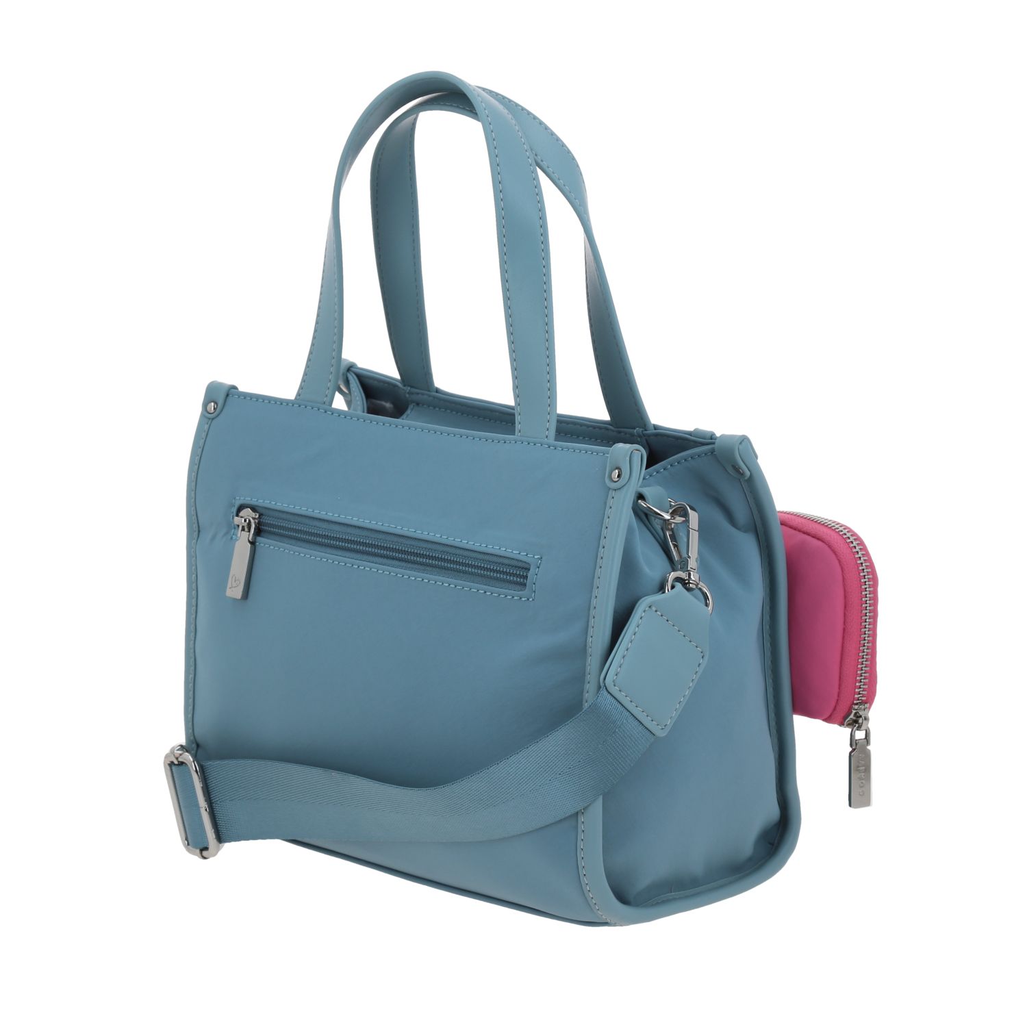 Bolsa de Mano para Dama Gorétt by Chenson Azul con Amplio Compartimento 5