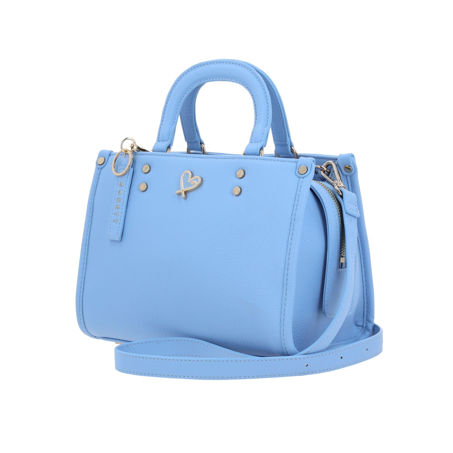 Bolsa de mano para dama Gorétt by Chenson azul con triple compartimento 2