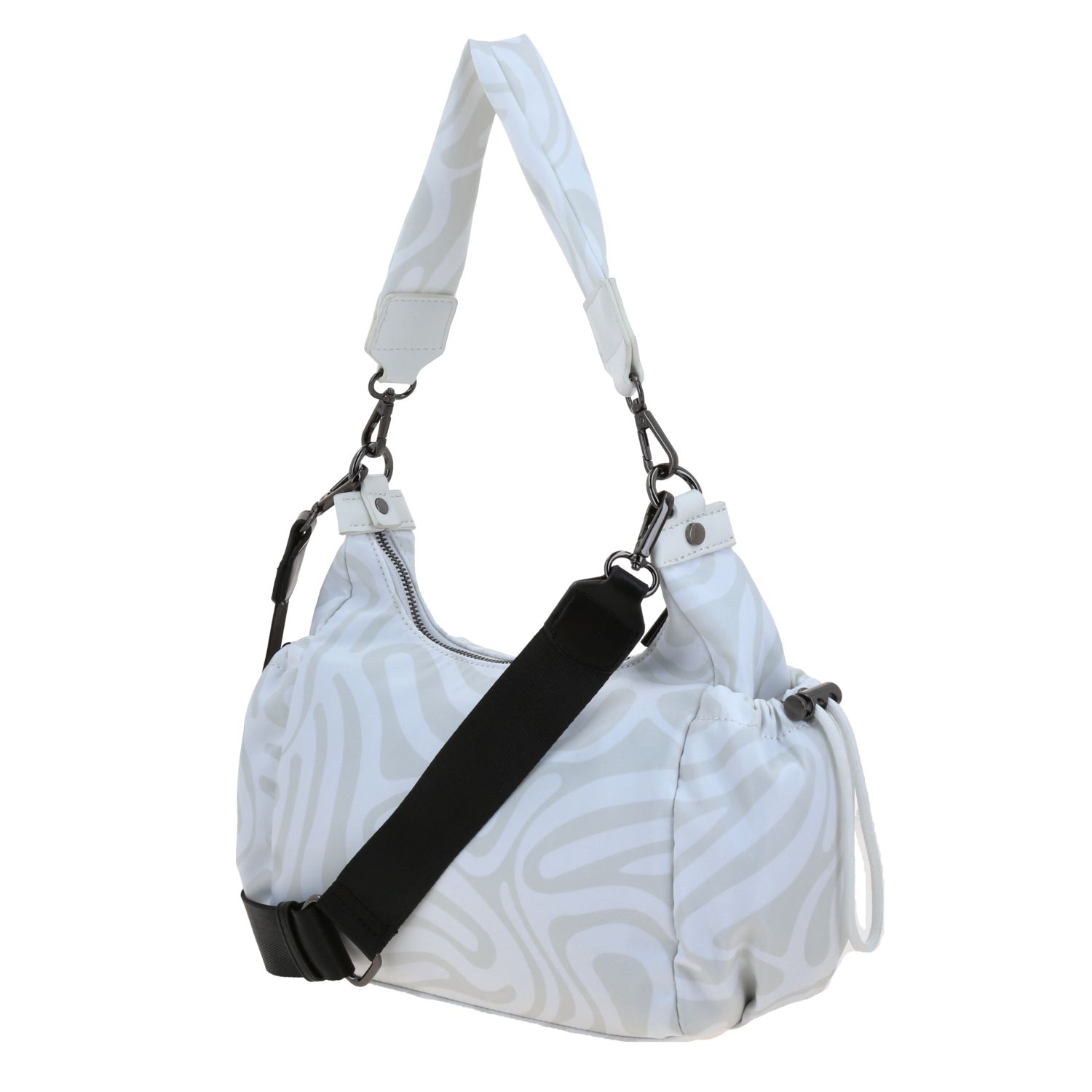 Bolsa de Mano para Dama Gorétt by Chenson Blanca con Triple Bolsillo Frontal 5