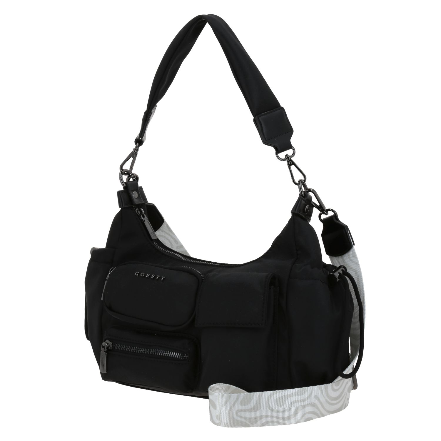 Bolsa de Mano para Dama Gorétt by Chenson Negra con Triple Bolsillo Frontal 2