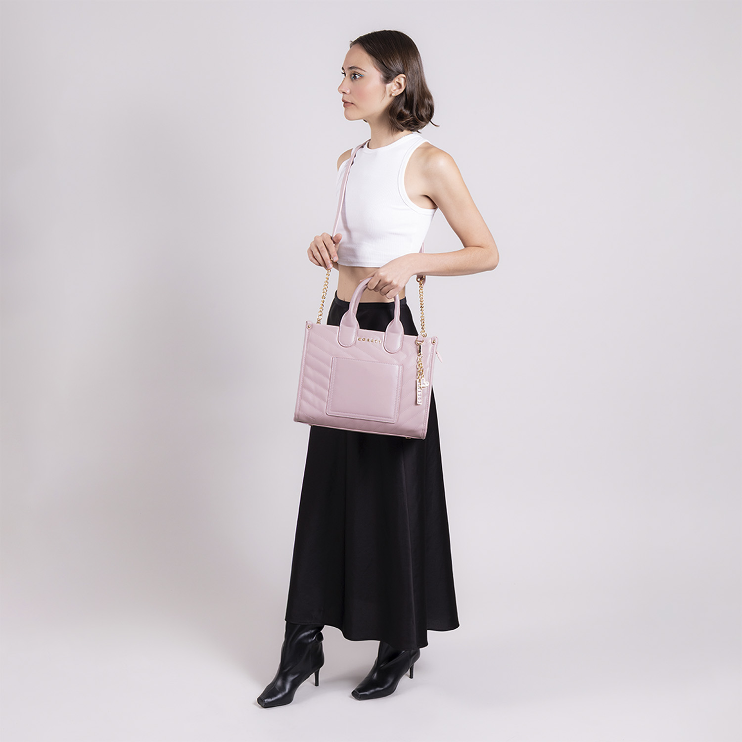 Bolsa de Mano para Dama Gorétt by Chenson Rosa con Asa Ajustable - vista 2