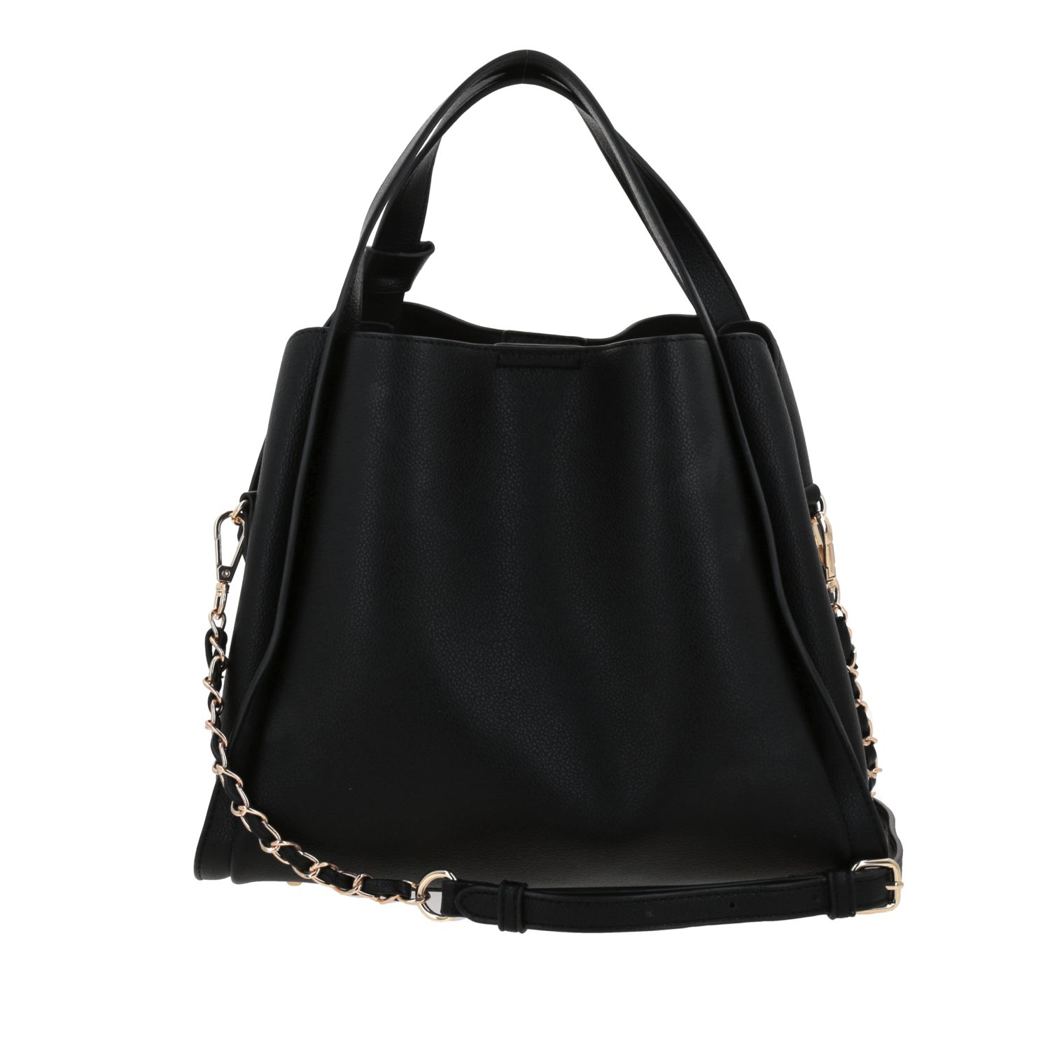 Bolsa de Mano para Dama Gorétt Negra con Asas Ajustables y Estilo Casual 4