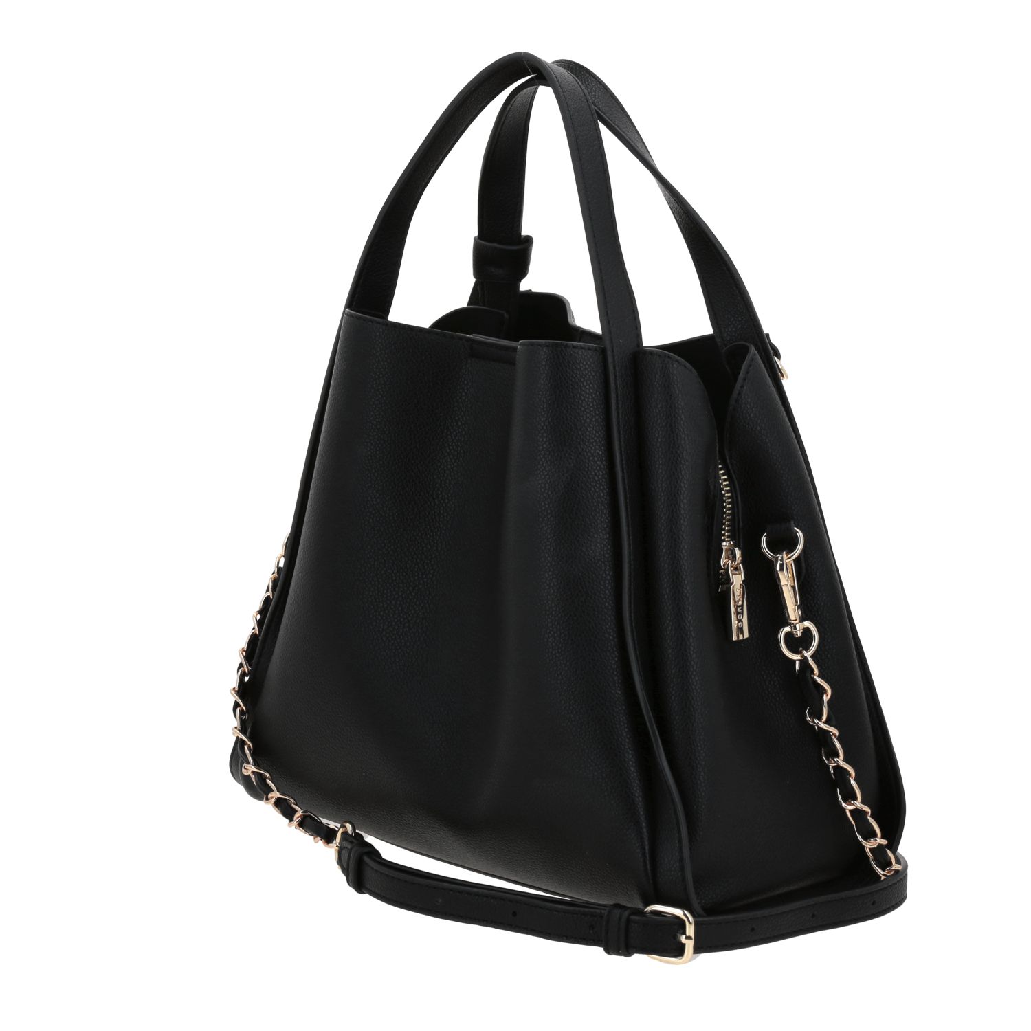 Bolsa de Mano para Dama Gorétt Negra con Asas Ajustables y Estilo Casual 5