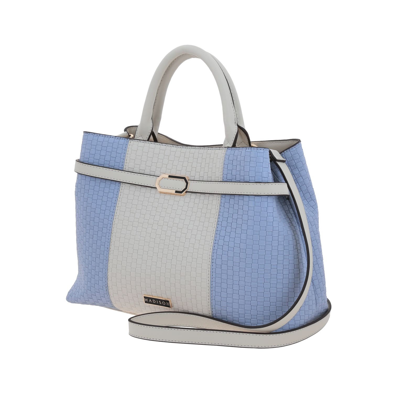 Bolsa de Mano para Dama Madison by Chenson Azul con Triple Compartimento 2