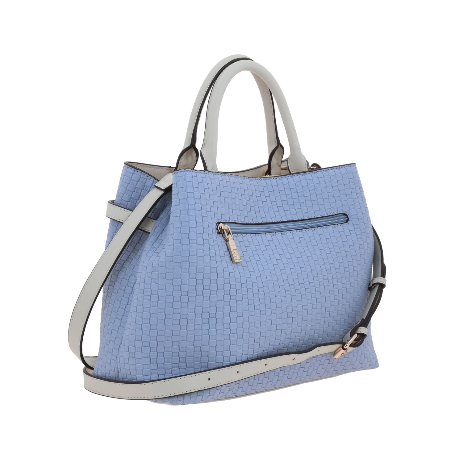 Bolsa de Mano para Dama Madison by Chenson Azul con Triple Compartimento 3