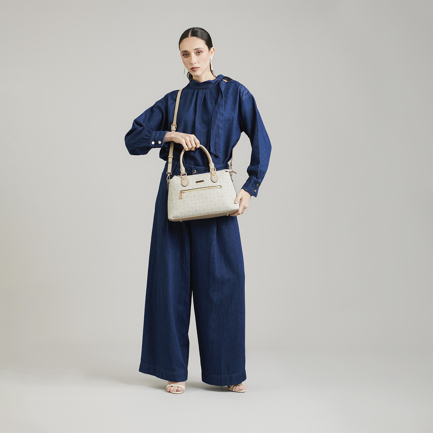 Bolsa de Mano para Dama Madison by Chenson Beige con Doble Compartimento - vista 2