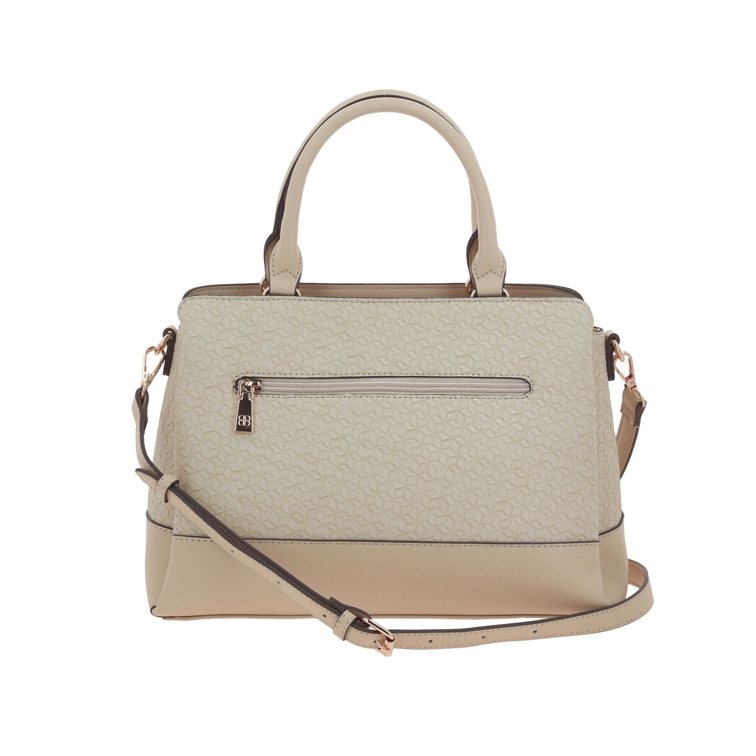 Bolsa de Mano para Dama Madison by Chenson Beige con Triple Compartimento 4