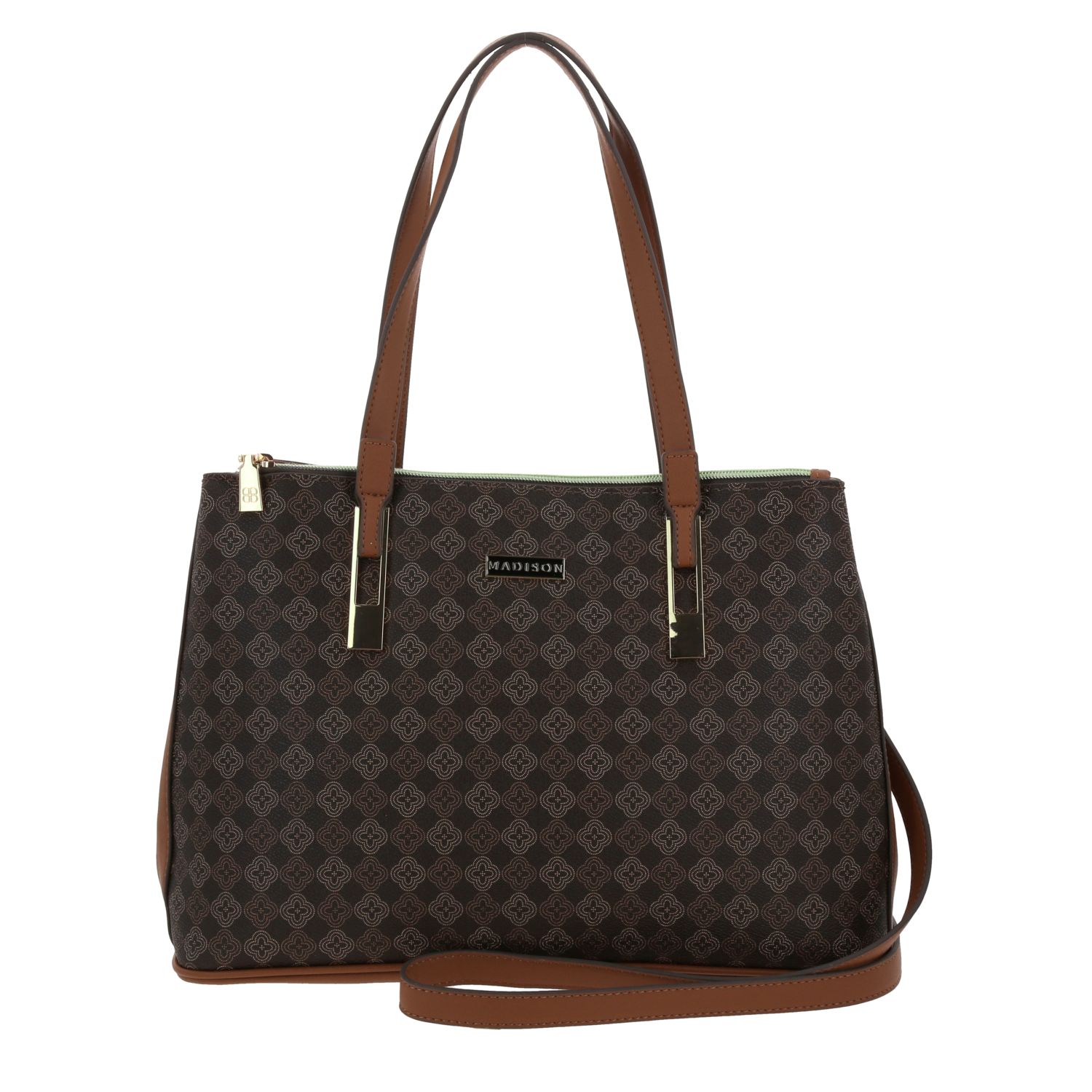 Bolsa de Mano para Dama Madison by Chenson Café con Asa Ajustable