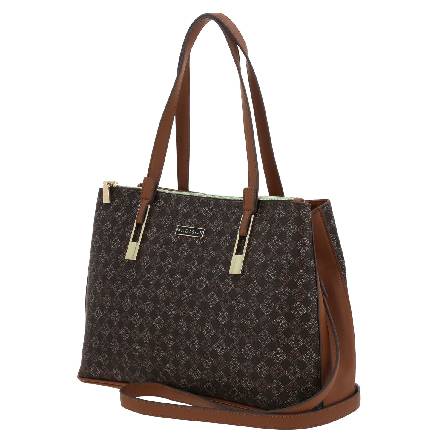 Bolsa de Mano para Dama Madison by Chenson Café con Asa Ajustable 2